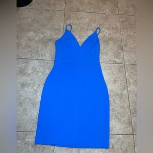 Express Bright Blue Bodycon Mini Dress XS